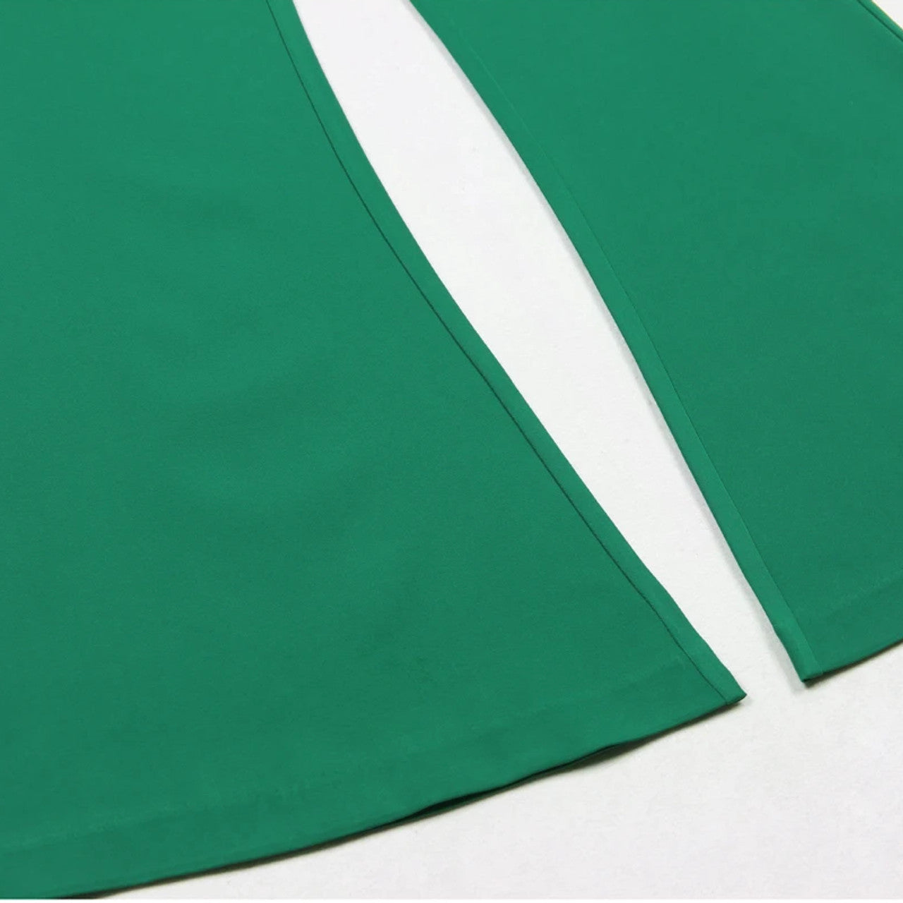 Long Sleeve Satin Detail Suit Green