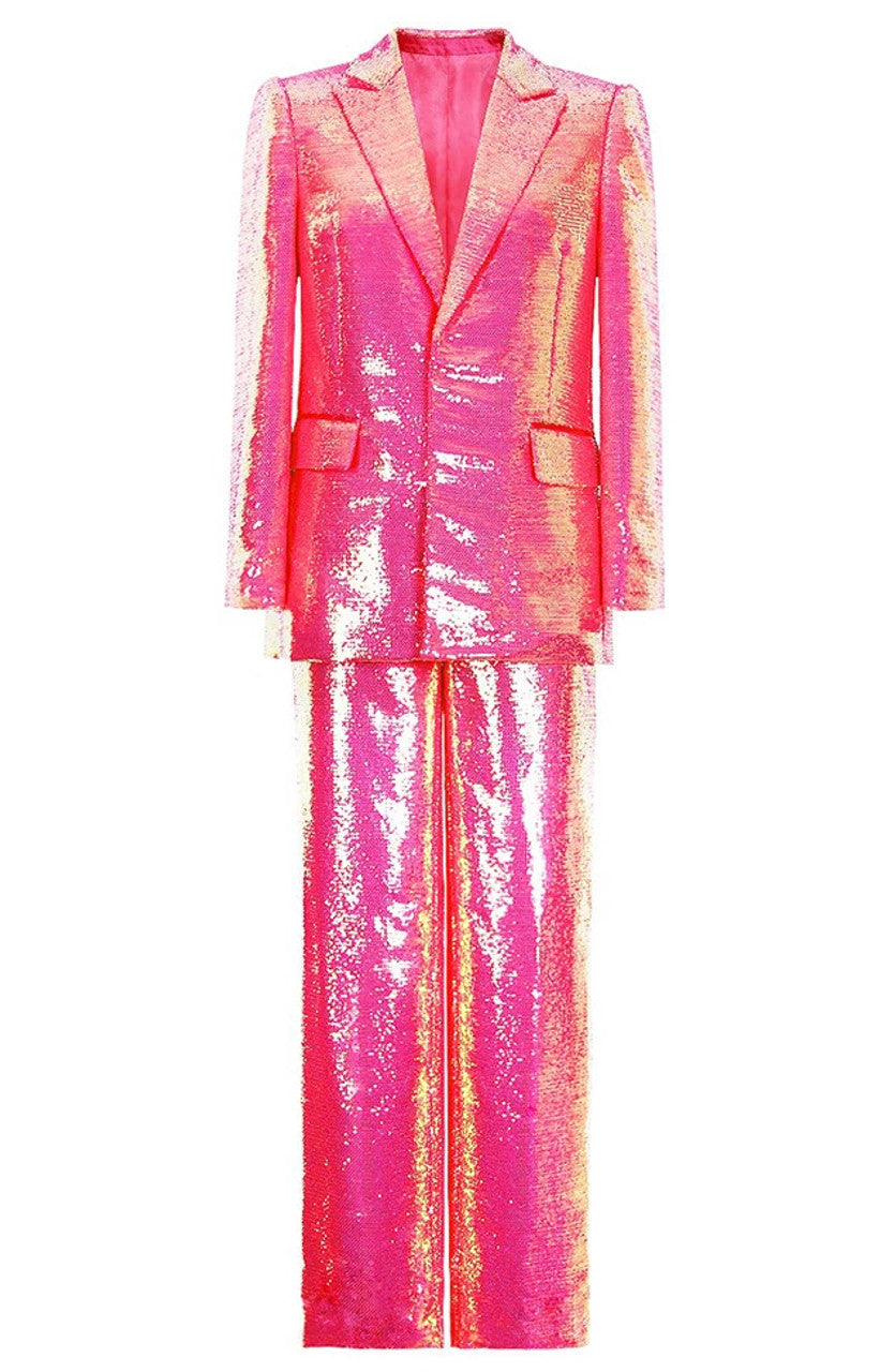 Long Sleeve Sequin Suit