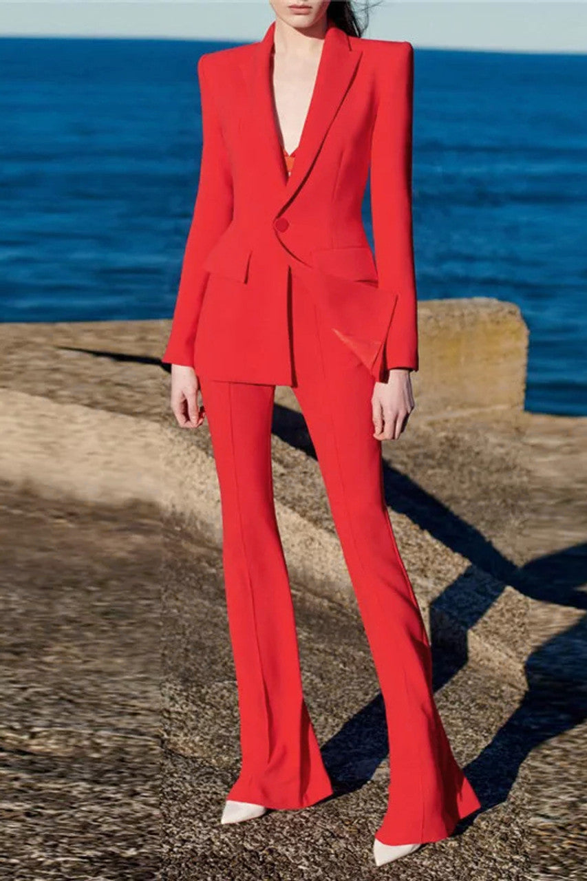 Long Sleeve Suit Hot Pink