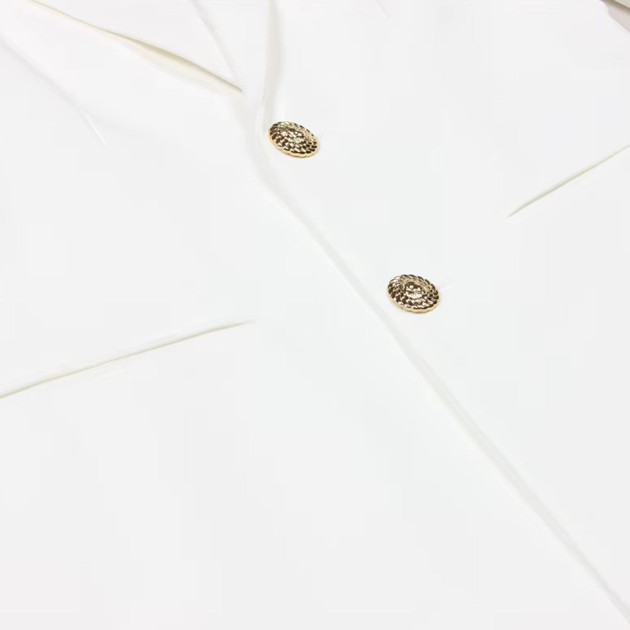 Long Sleeve Two Button Blazer White