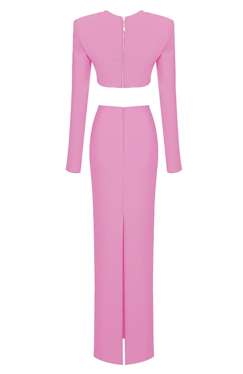 Long Sleeve Two Piece Maxi Dress HV8590