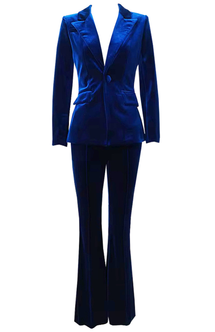 Long Sleeve Velvet Suit