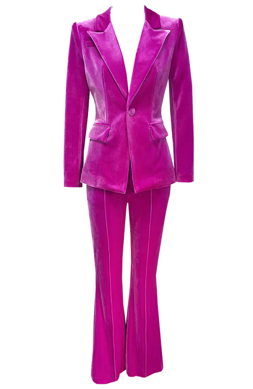 Long Sleeve Velvet Suit
