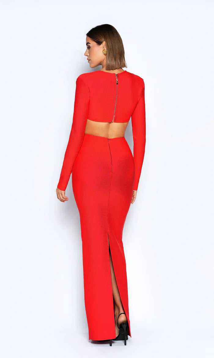 Long Sleeve Two Piece Maxi Dress HV8590