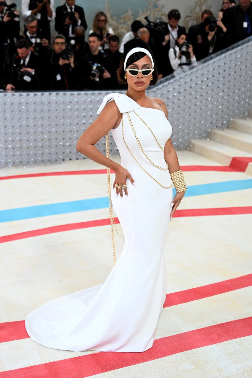 One Shoulder Chain Detail Maxi Dress White