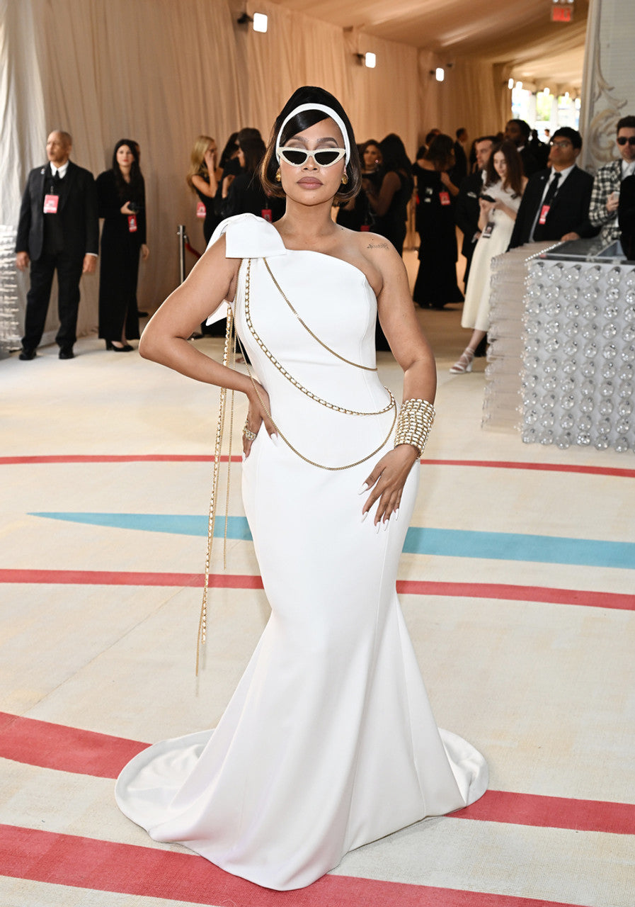 One Shoulder Chain Detail Maxi Dress White