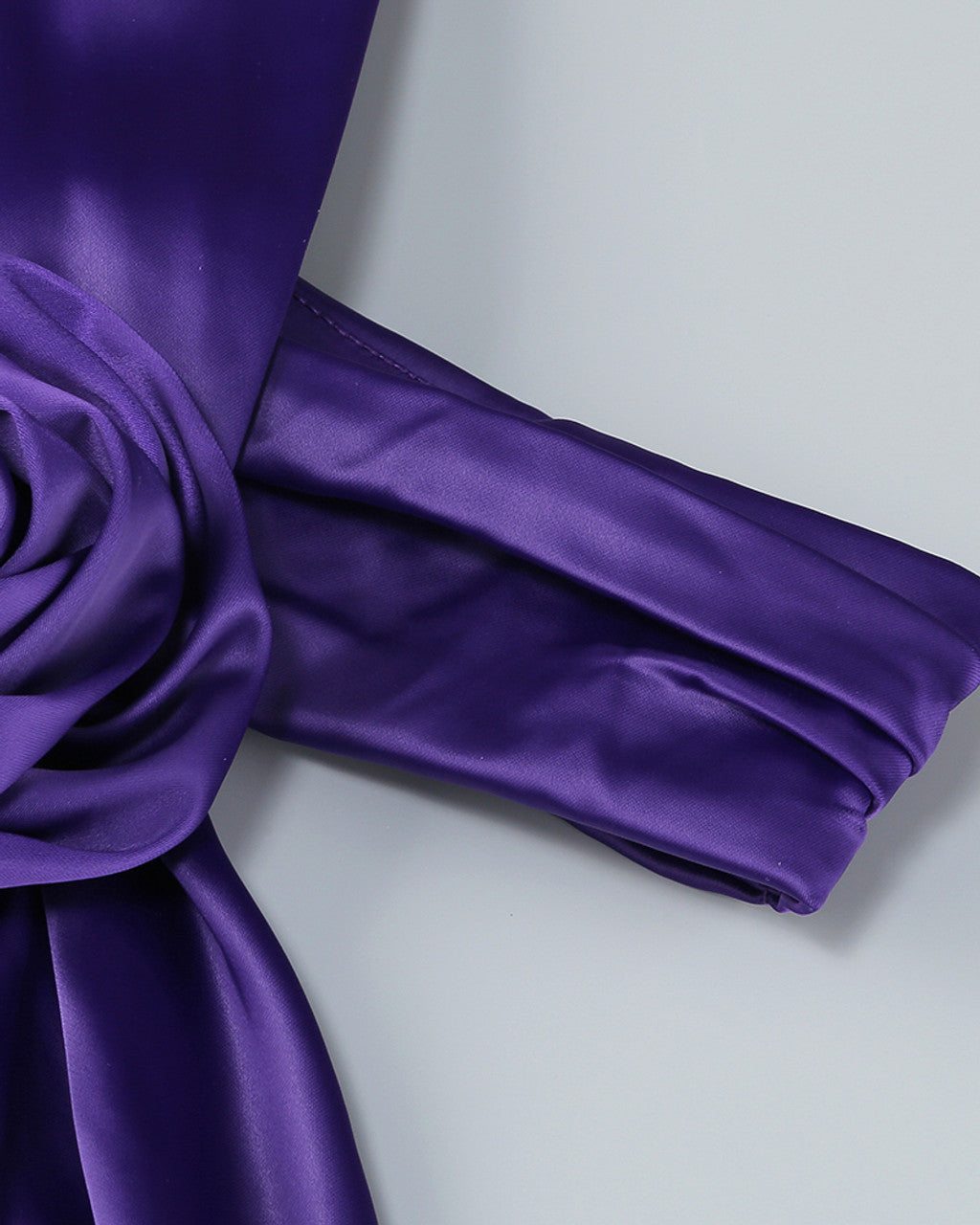 One Shoulder Floral Maxi Dress Purple HV1771