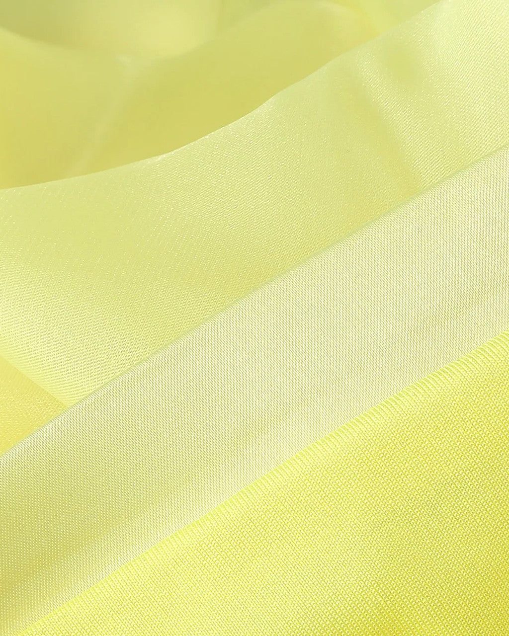 One Shoulder Puff Dress Yellow