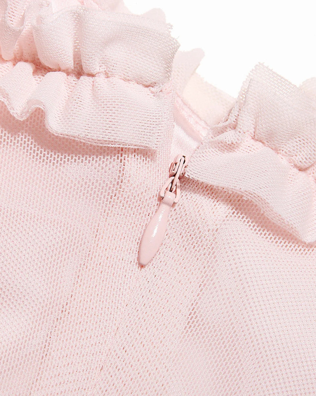 Ruffle Ruched Midi Dress Pink