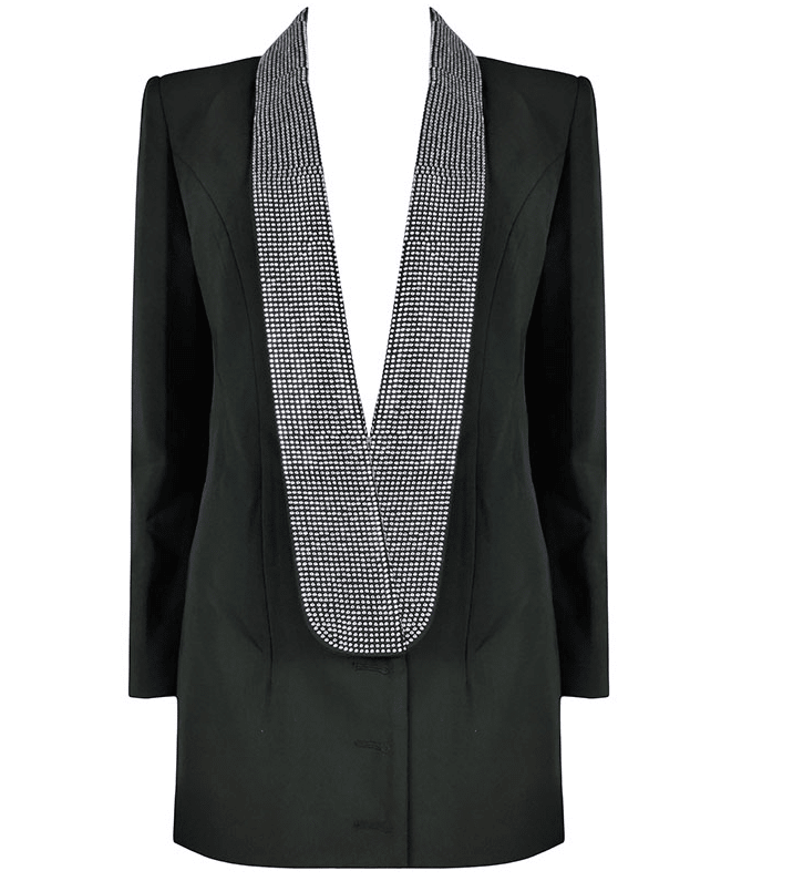 Embellished Backless Blazer Dress HV9323