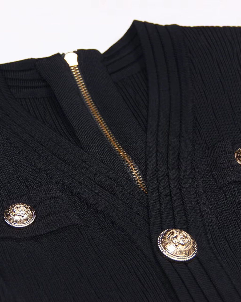Short Sleeve Ribbed Knitted Dress