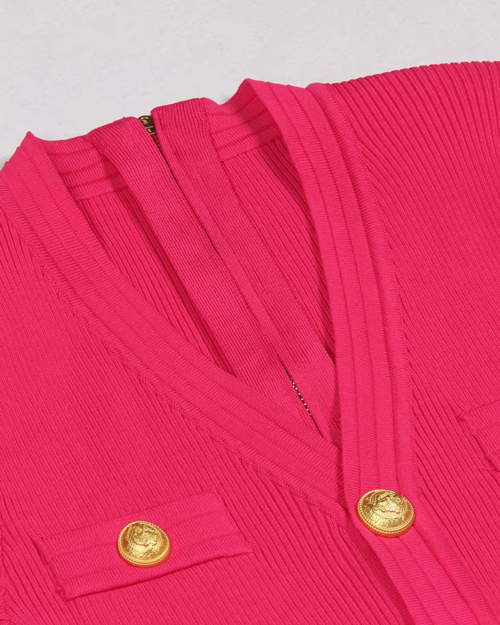 Short Sleeve Ribbed Knitted Dress