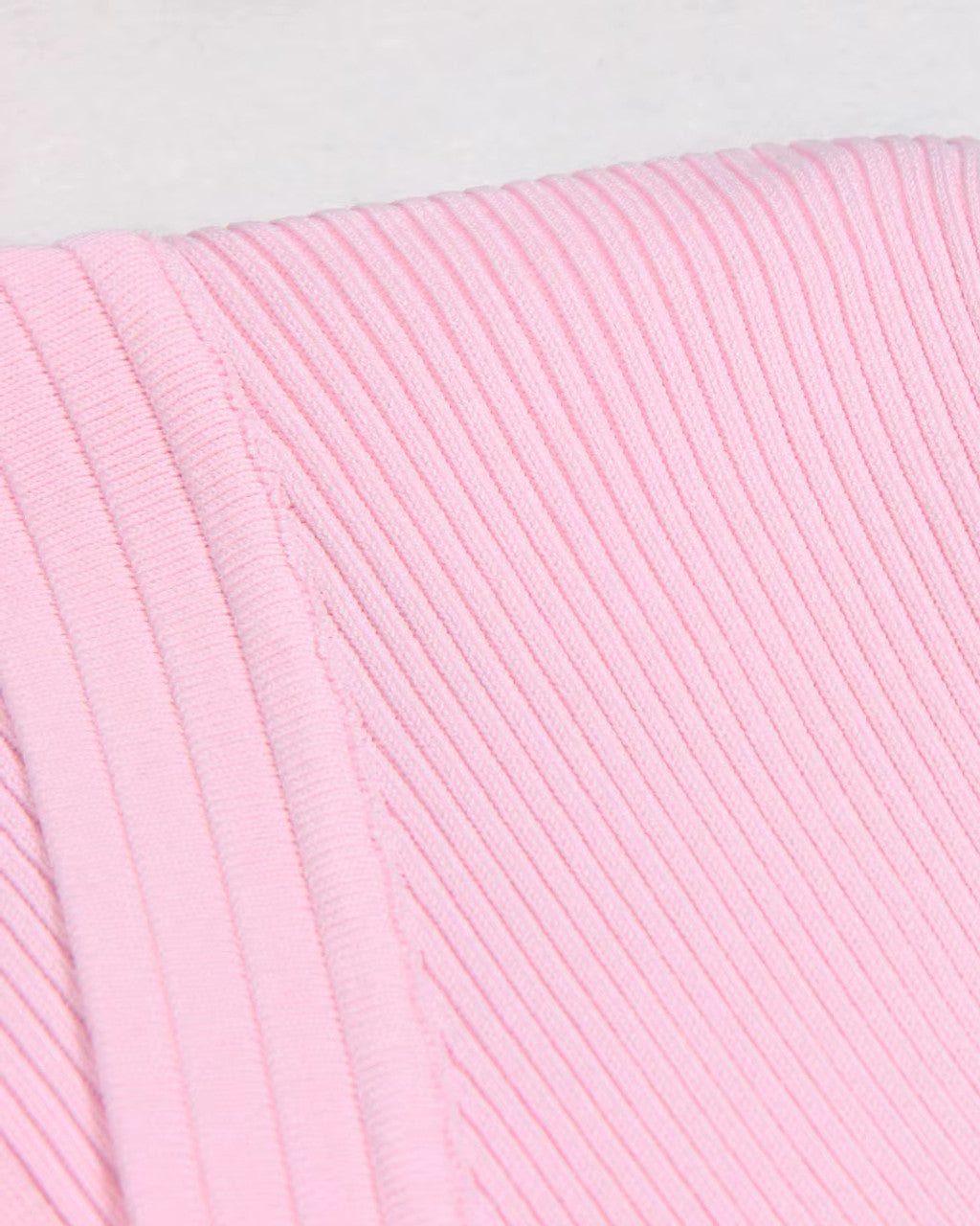 Short Sleeve Ribbed Knitted Dress