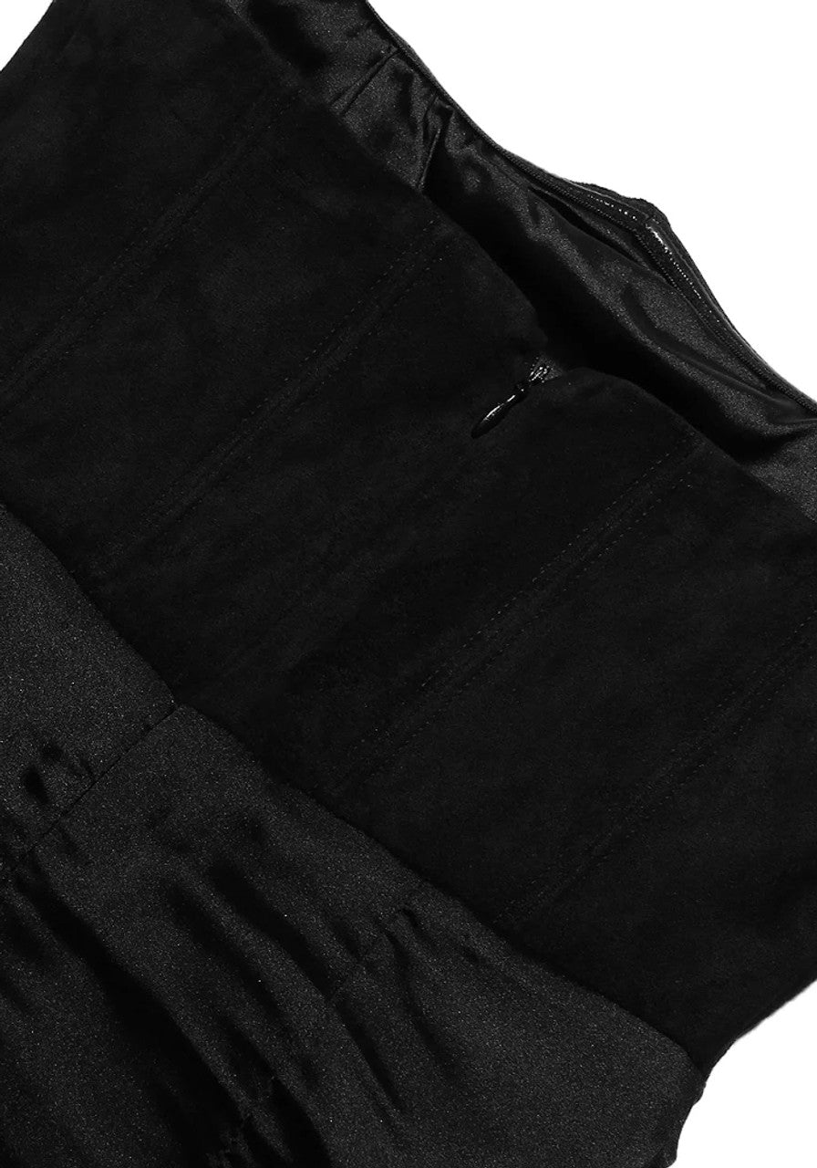Strapless Corset Draped Maxi Dress