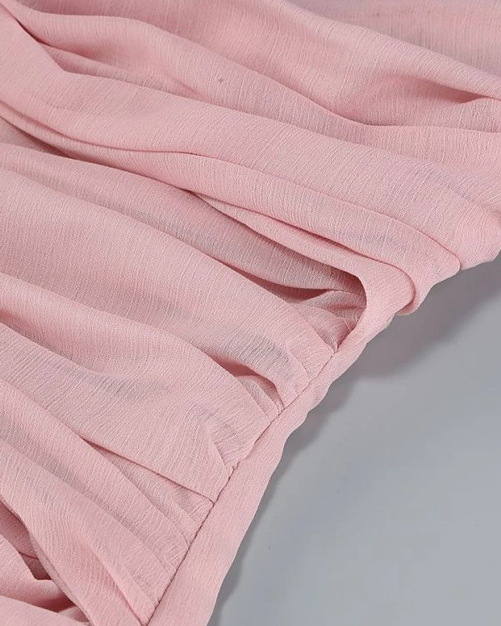 Strapless Draped Maxi Dress Pink