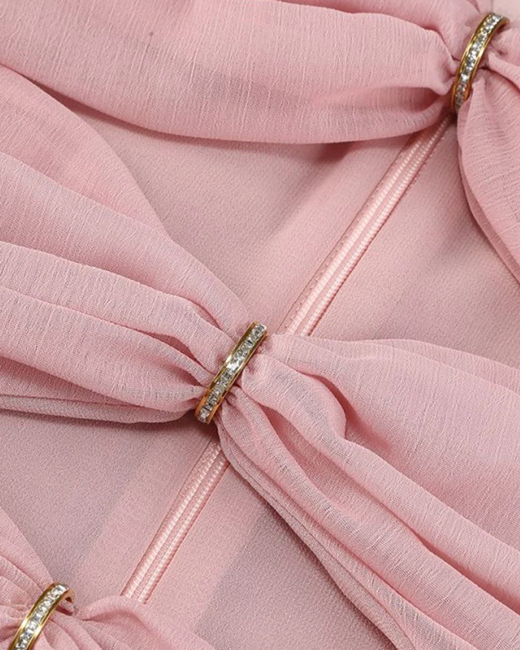 Strapless Draped Maxi Dress Pink