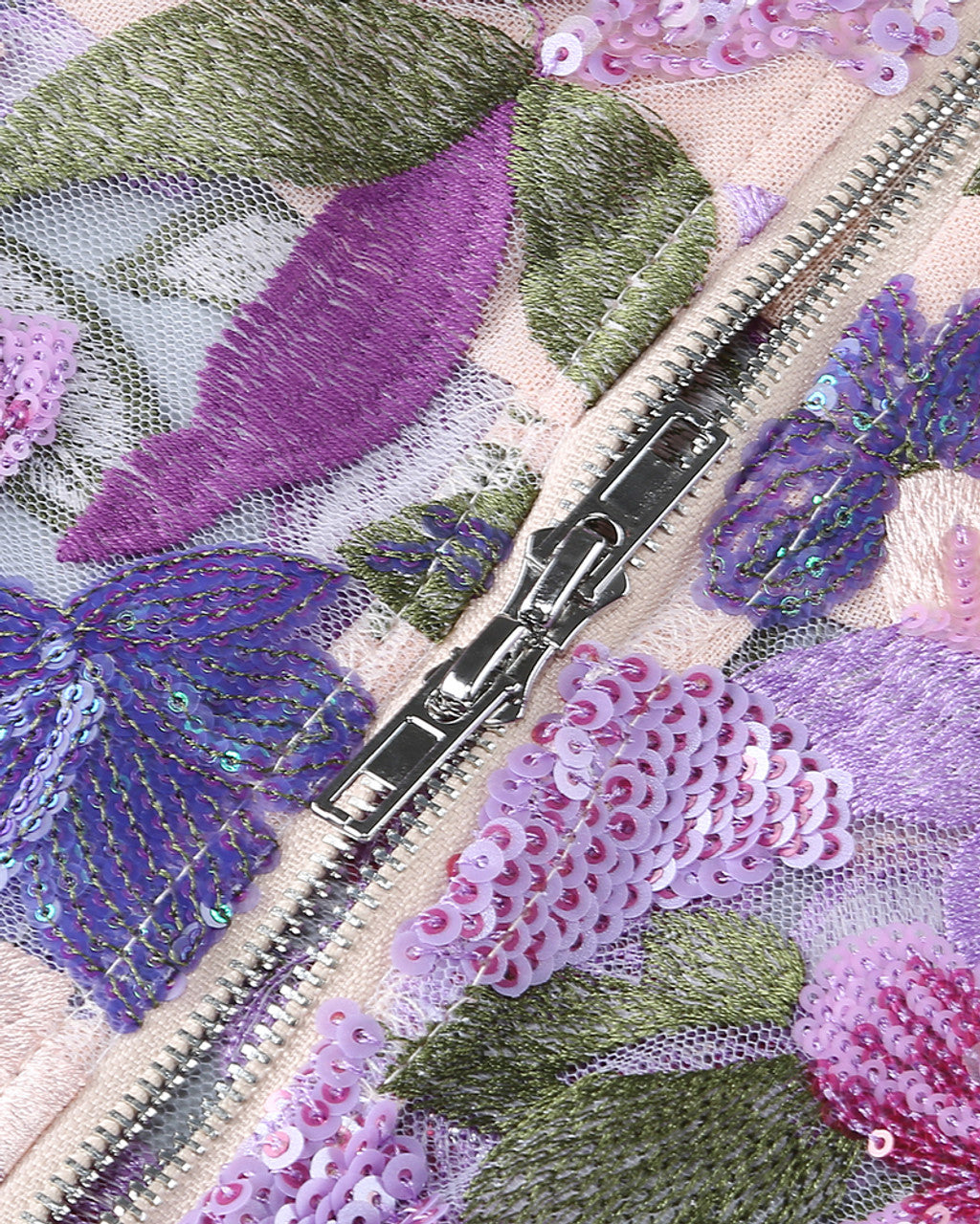 Strapless Floral Sequin Bustier Maxi Dress Lavender HV1373