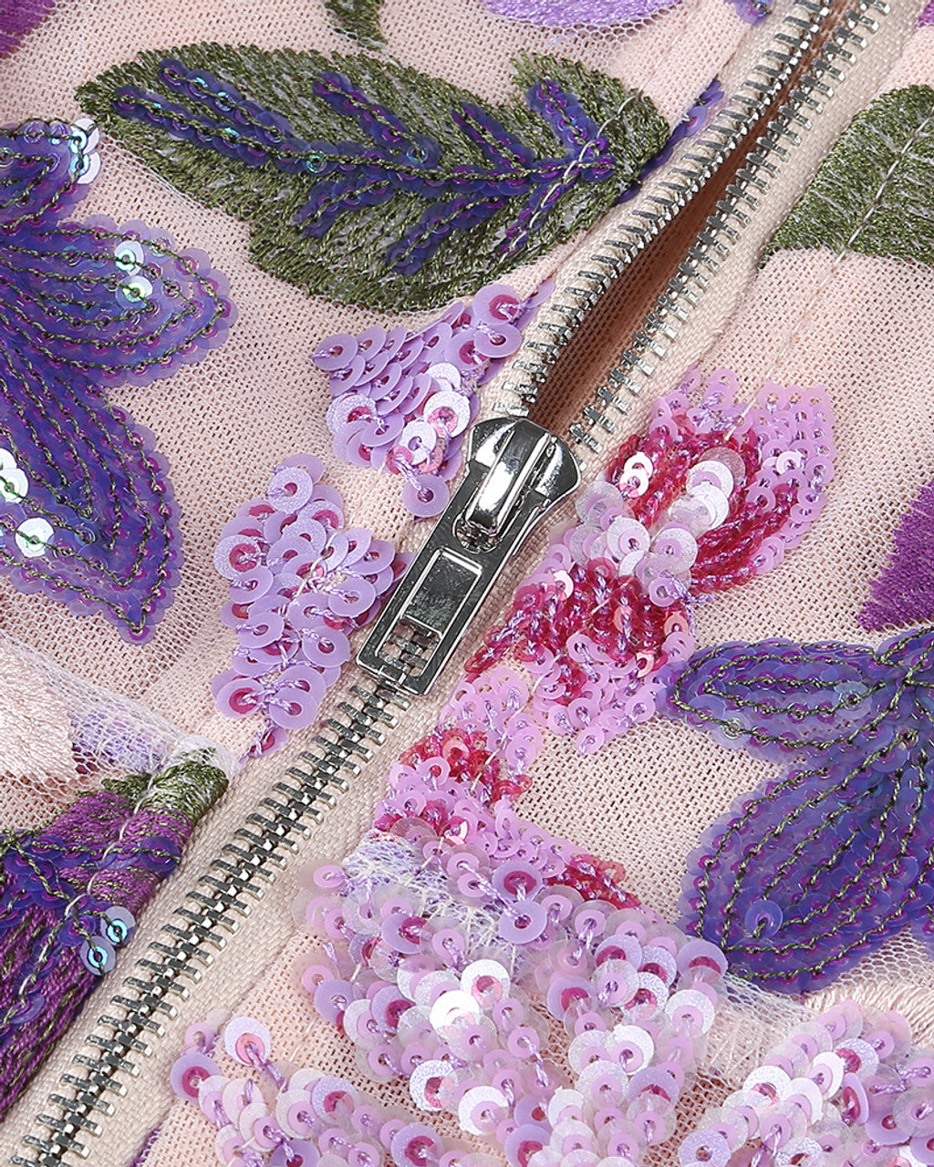 Strapless Floral Sequin Bustier Maxi Dress Lavender HV1373