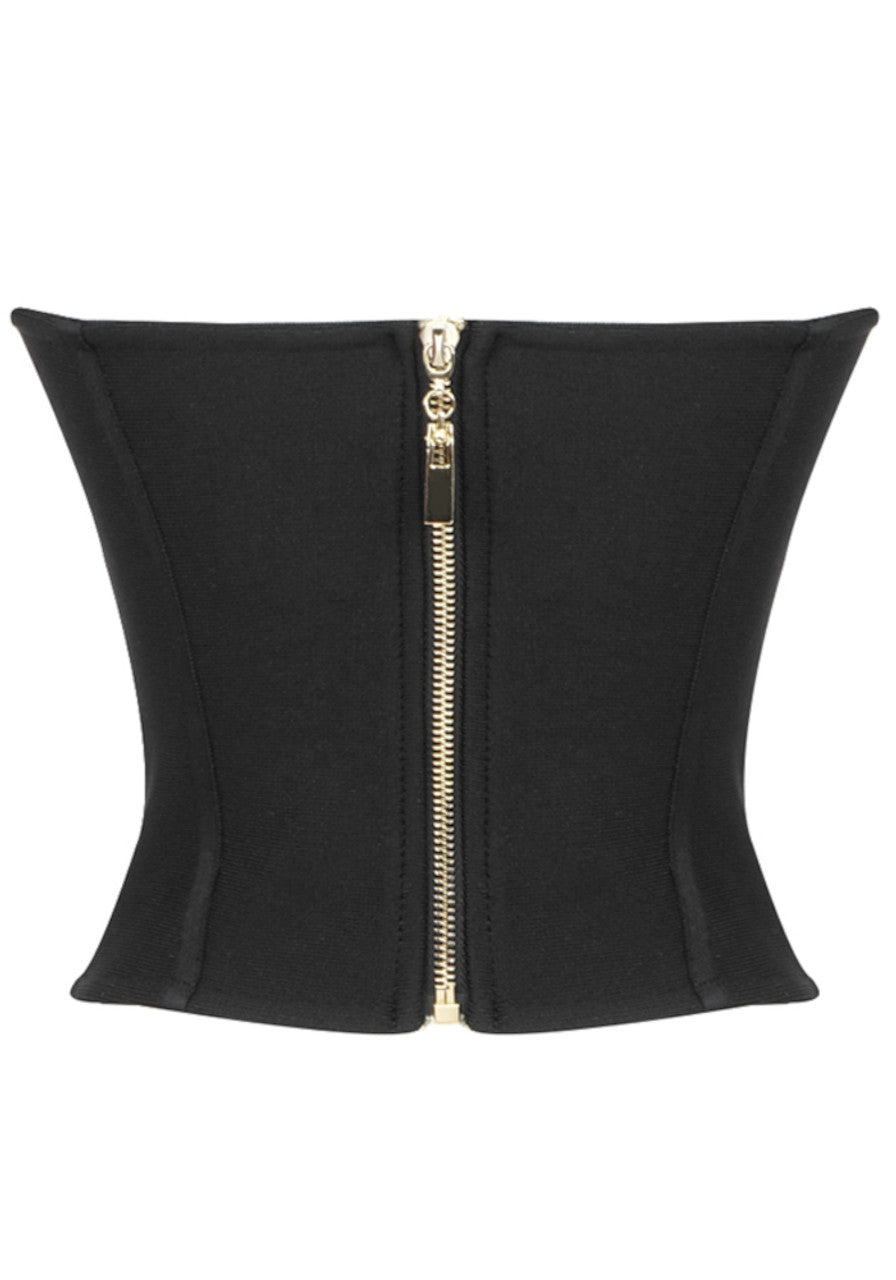 Strapless Heart Top Black