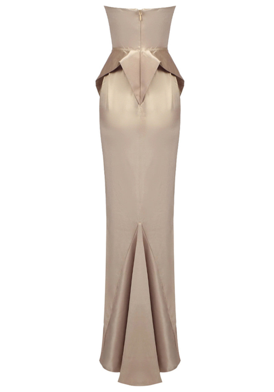 Strapless Maxi Dress Champagne