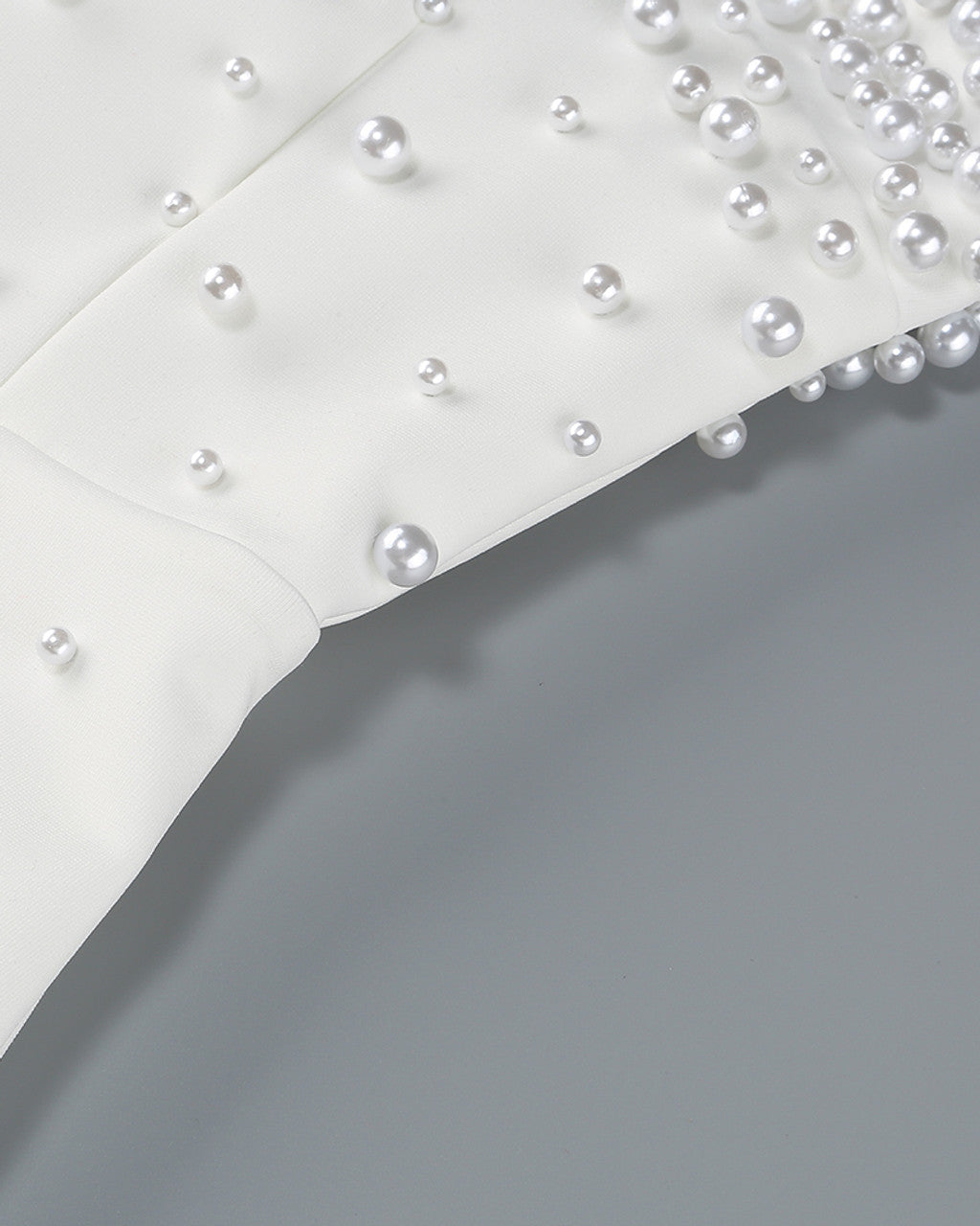 Strapless Pearl Maxi Dress White HV1774