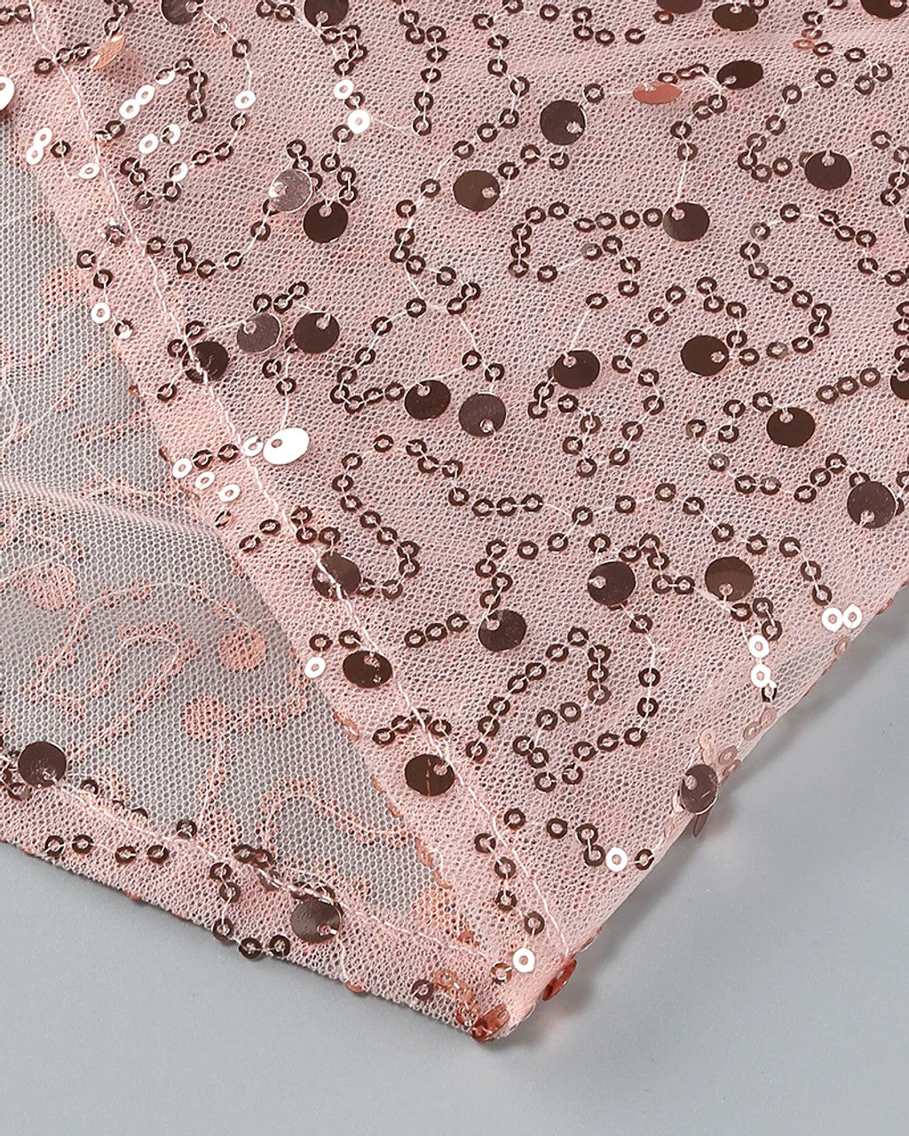 Strapless Sequin Corset Maxi Dress Pink