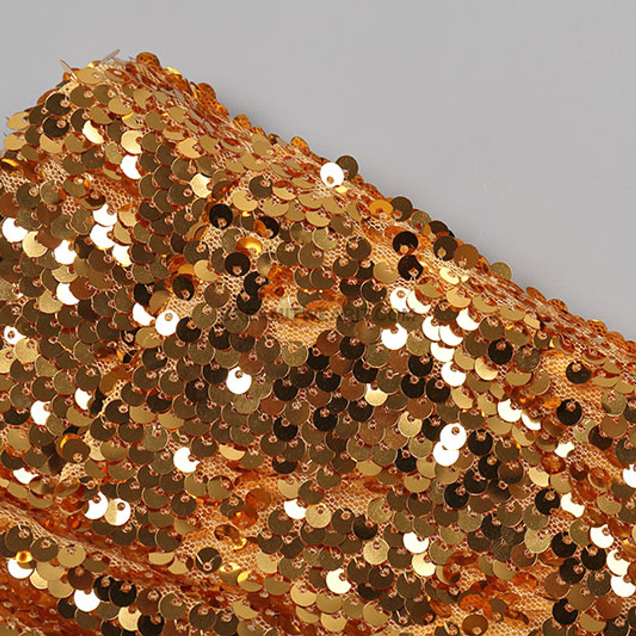 Strapless Zipper Detail Sequin Midi Dress Gold HV9976