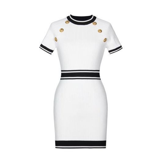 Short Sleeve Knitted Dress