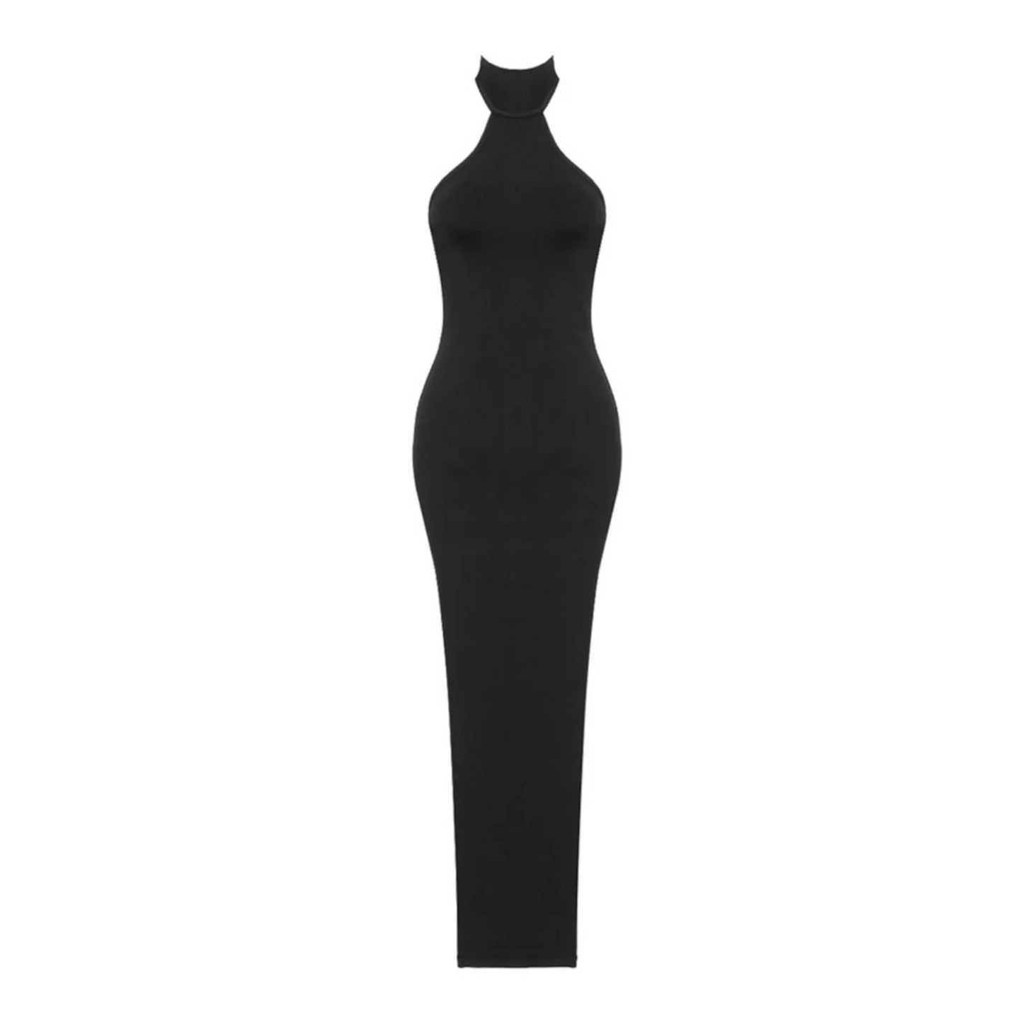 Halter Extreme Cut Maxi Dress Black