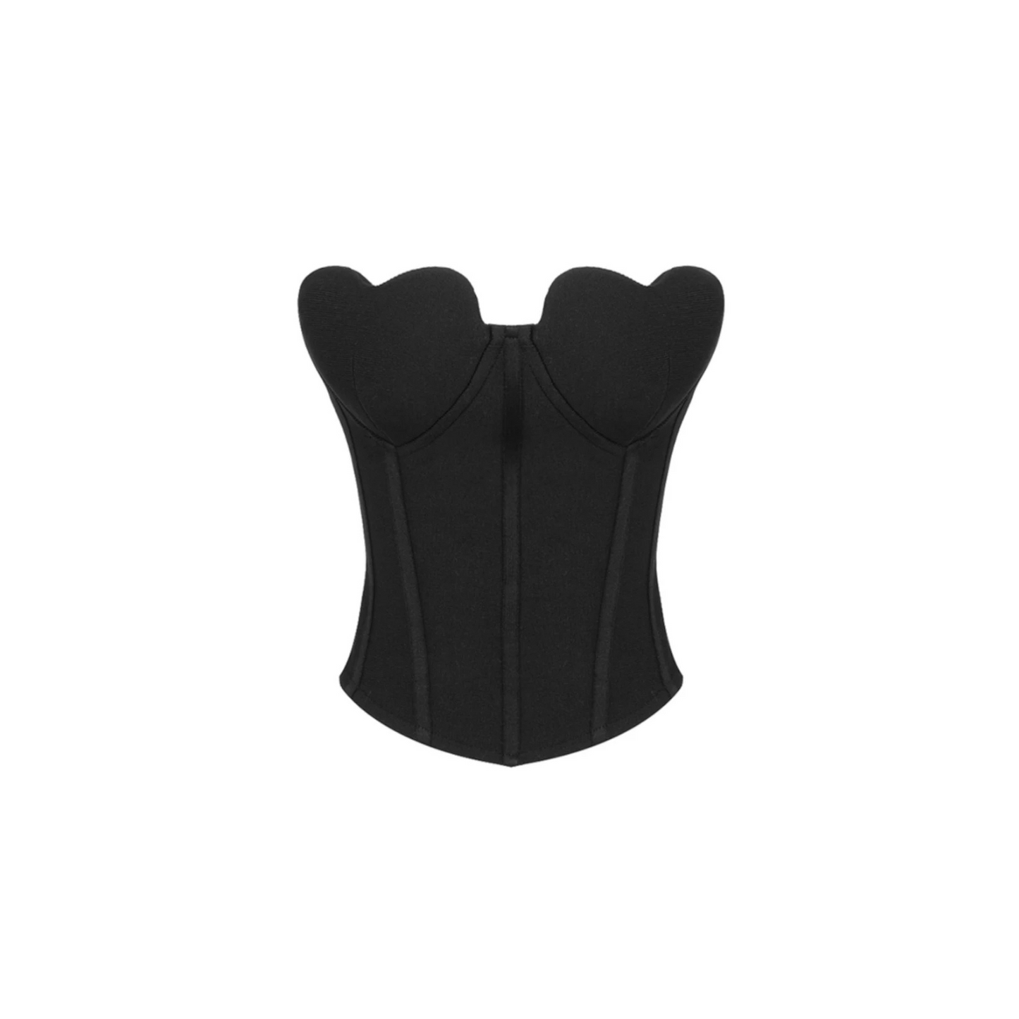 Strapless Heart Top Black