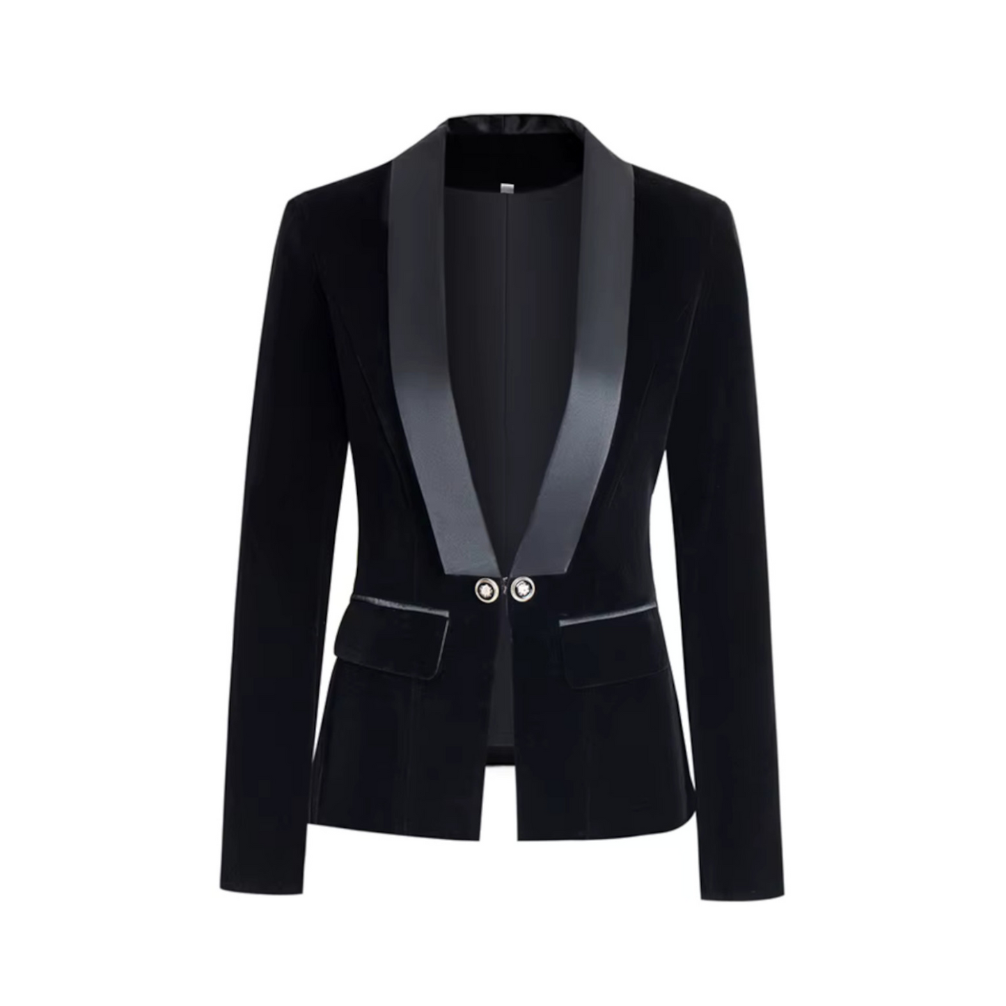 Long Sleeve Velvet Blazer