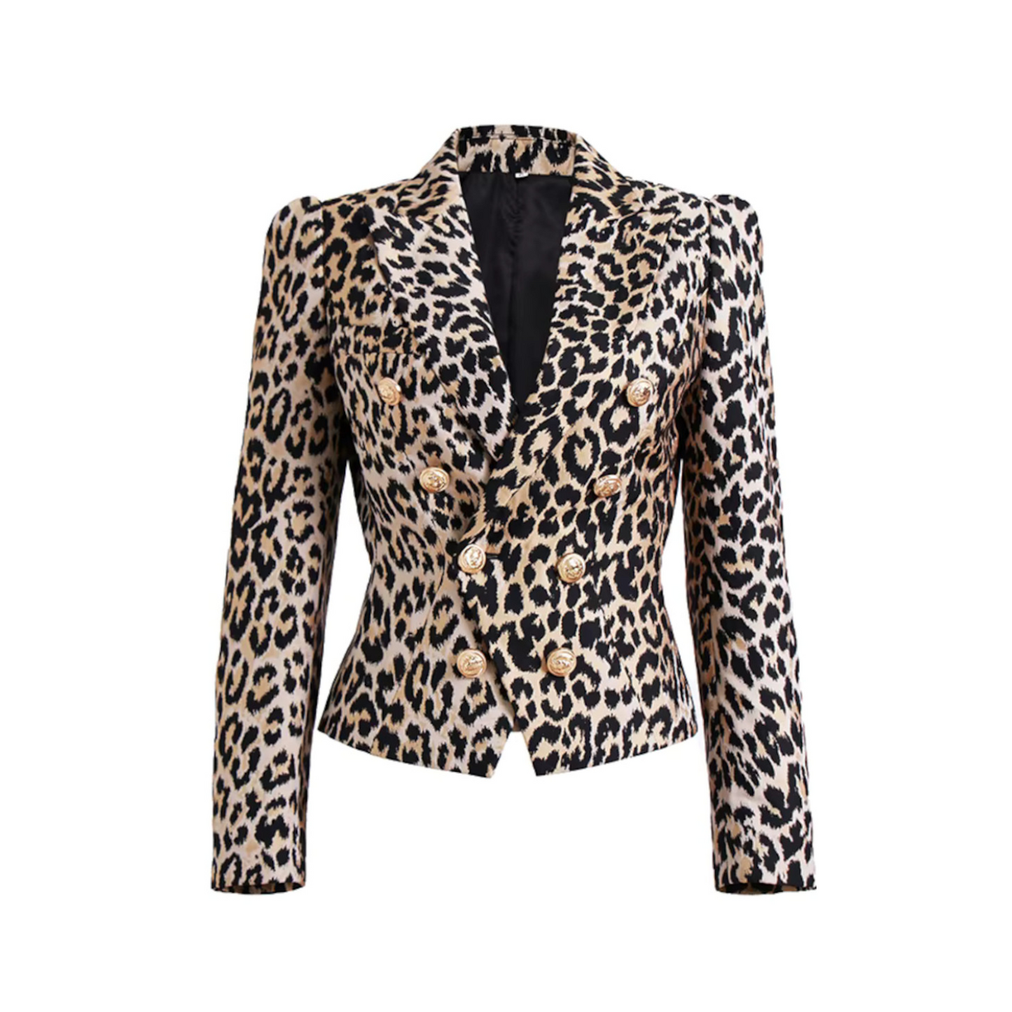 Animal Print Long Sleeve Blazer