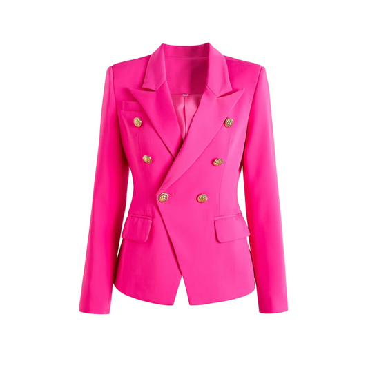 Long Sleeve Blazer Hot Pink