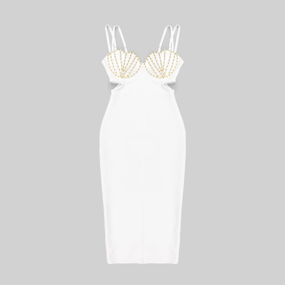 Embellished Bustier Midi Dress HV9405