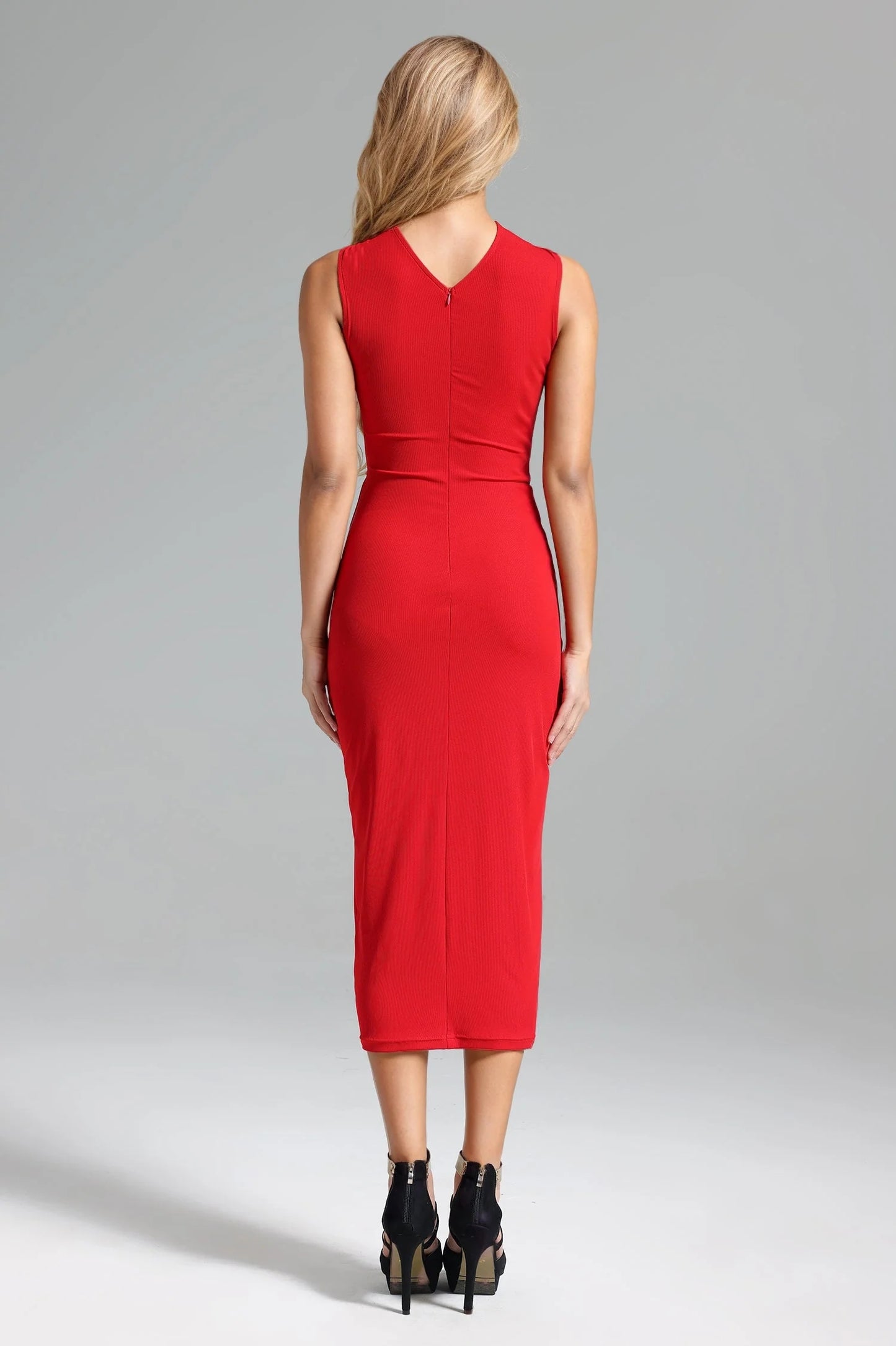 Halter Chain Detail Midi Dress HV1391