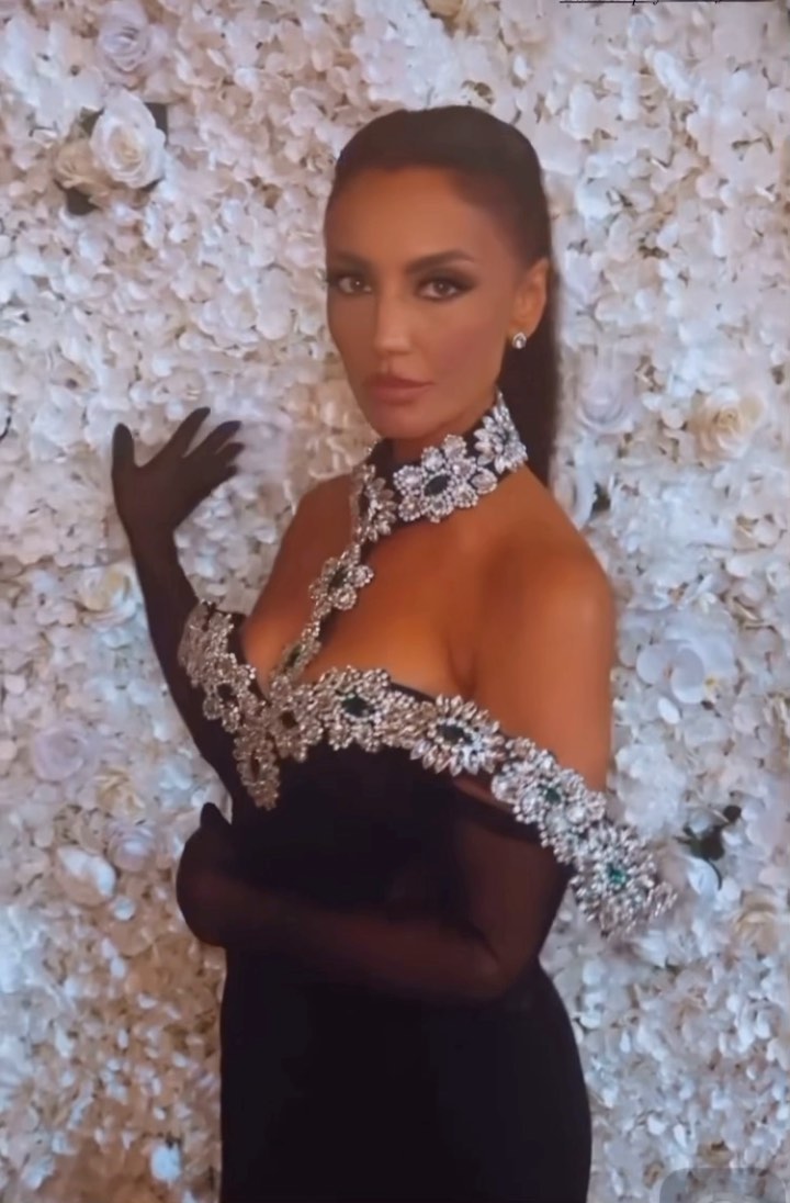 Halter Crystal Bardot Velvet Dress Maxi Black HV1495