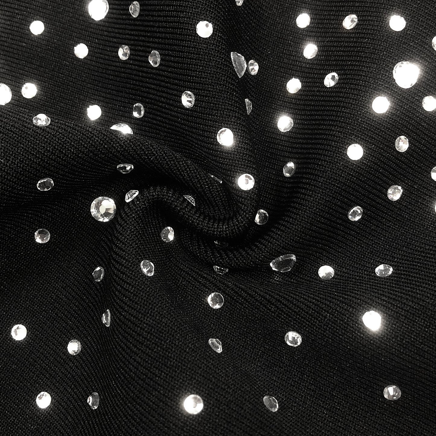 Crystal Covered Maxi Dress Black HV2021