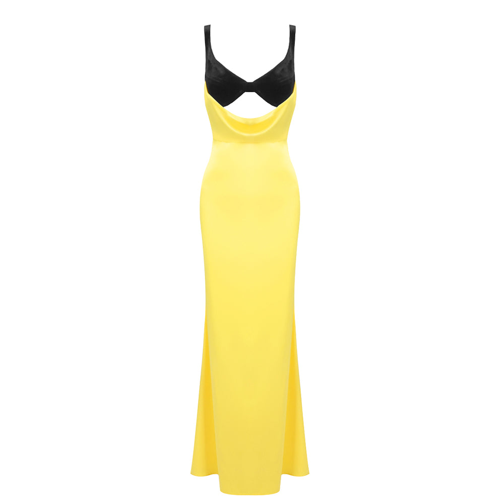 Velvet Bustier Maxi Dress HV1895