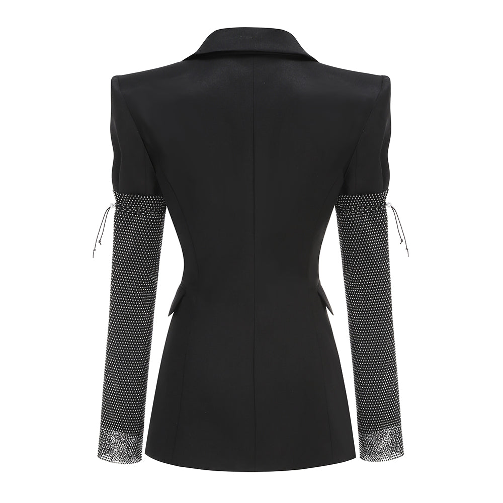 Crystal Sleeves Blazer Black HV1987