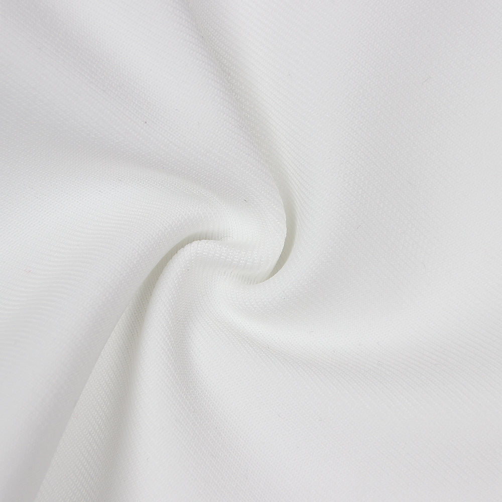 One Shoulder Embellished Maxi Dress White HV9265