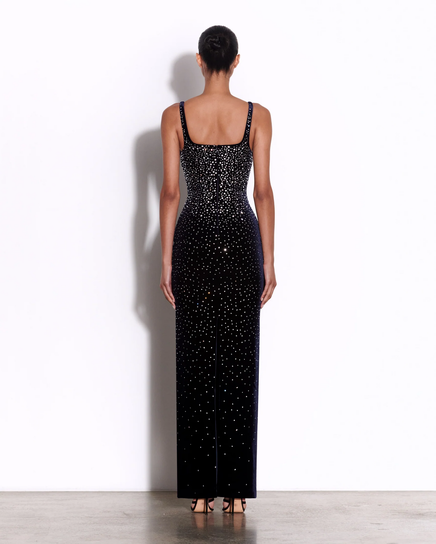 Crystal Covered Maxi Dress Black HV2021
