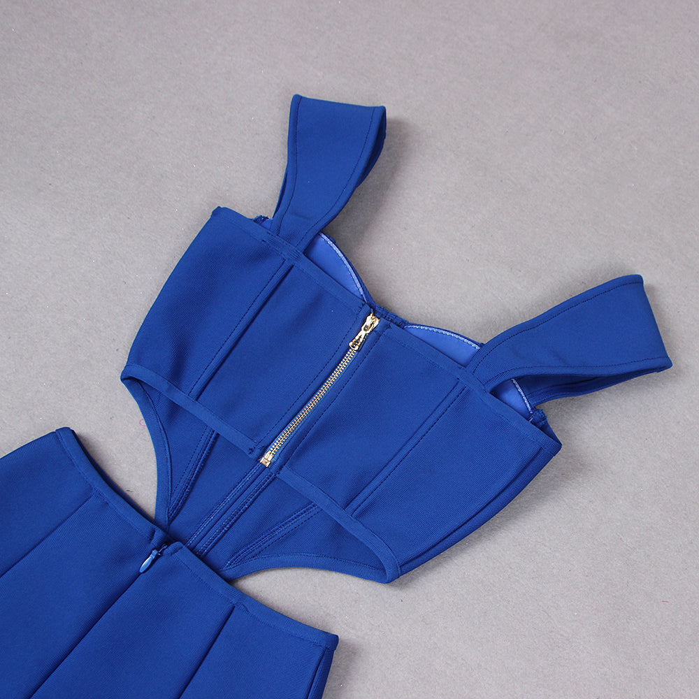 Bustier Structured Jumpsuit Blue HV9272