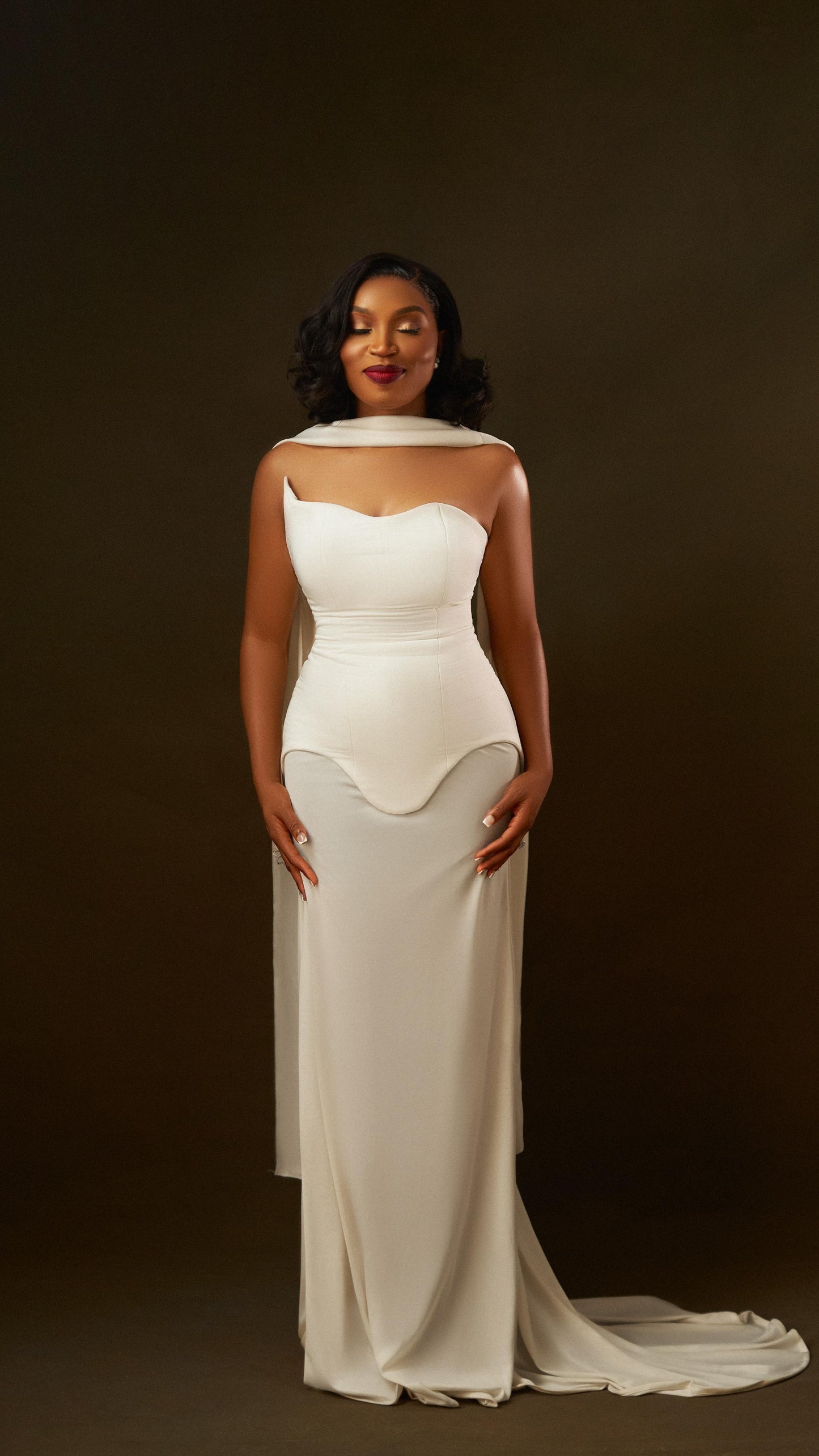 Strapless Mesh Maxi Dress Black HV1611