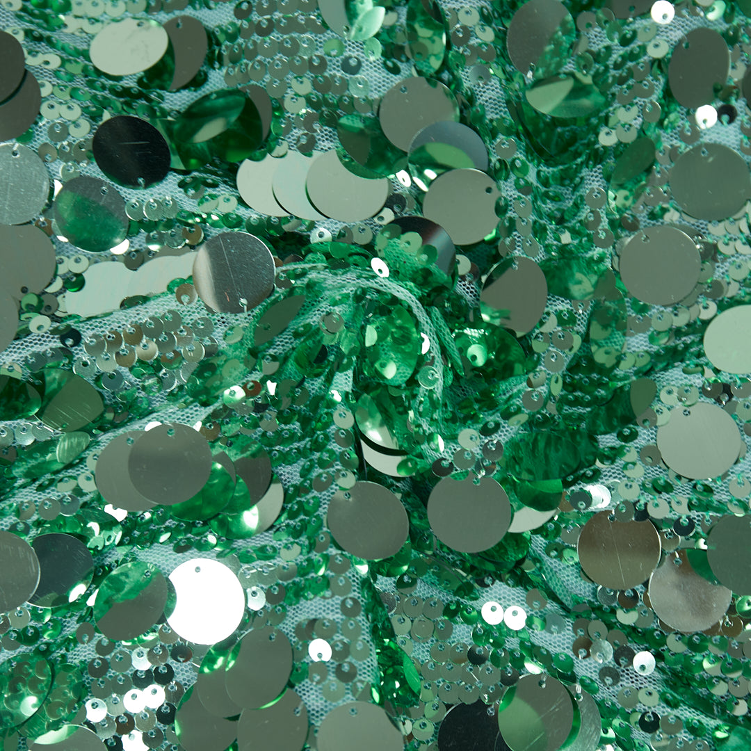 Sequin Studded Dress Green