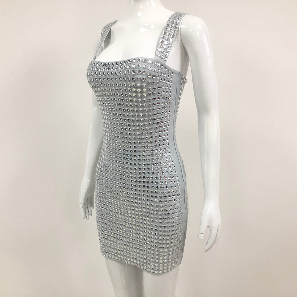 Crystal Embellished Dress Silver HV1427