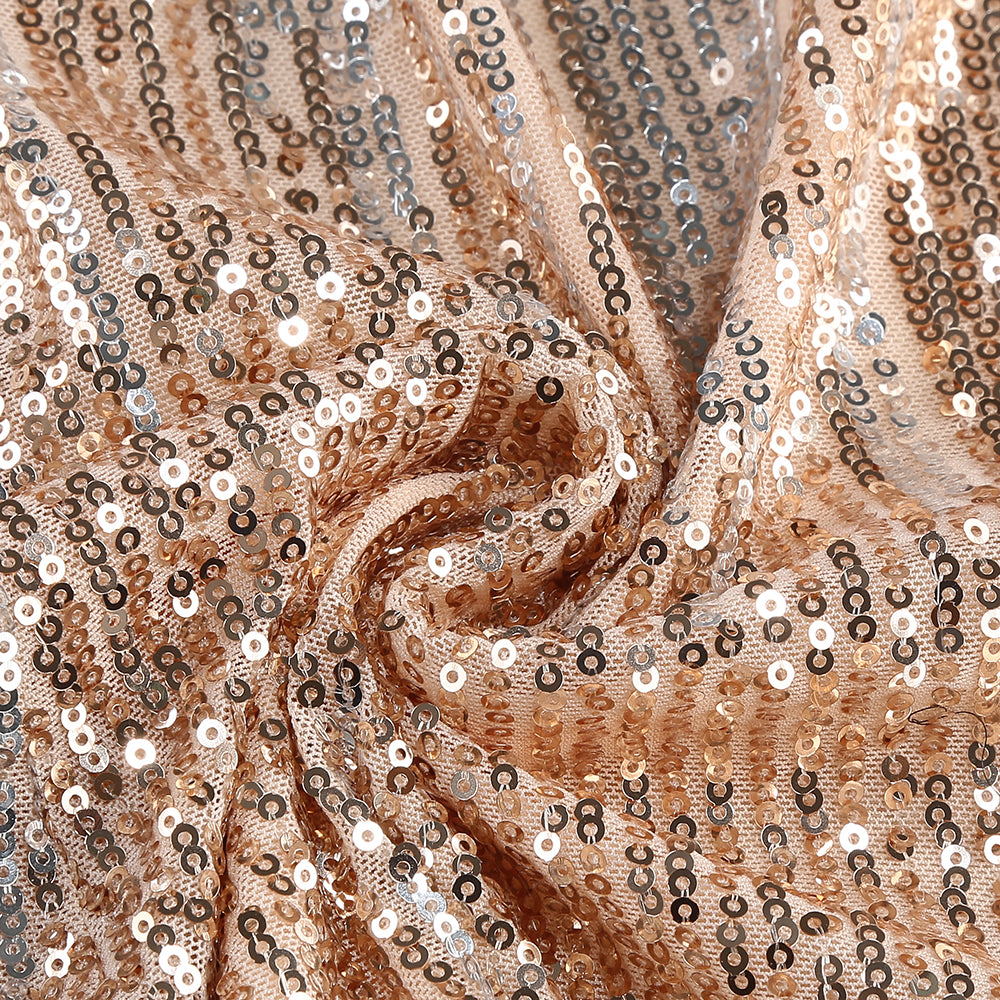 Strapless Sequin Maxi Dress Gold Silver