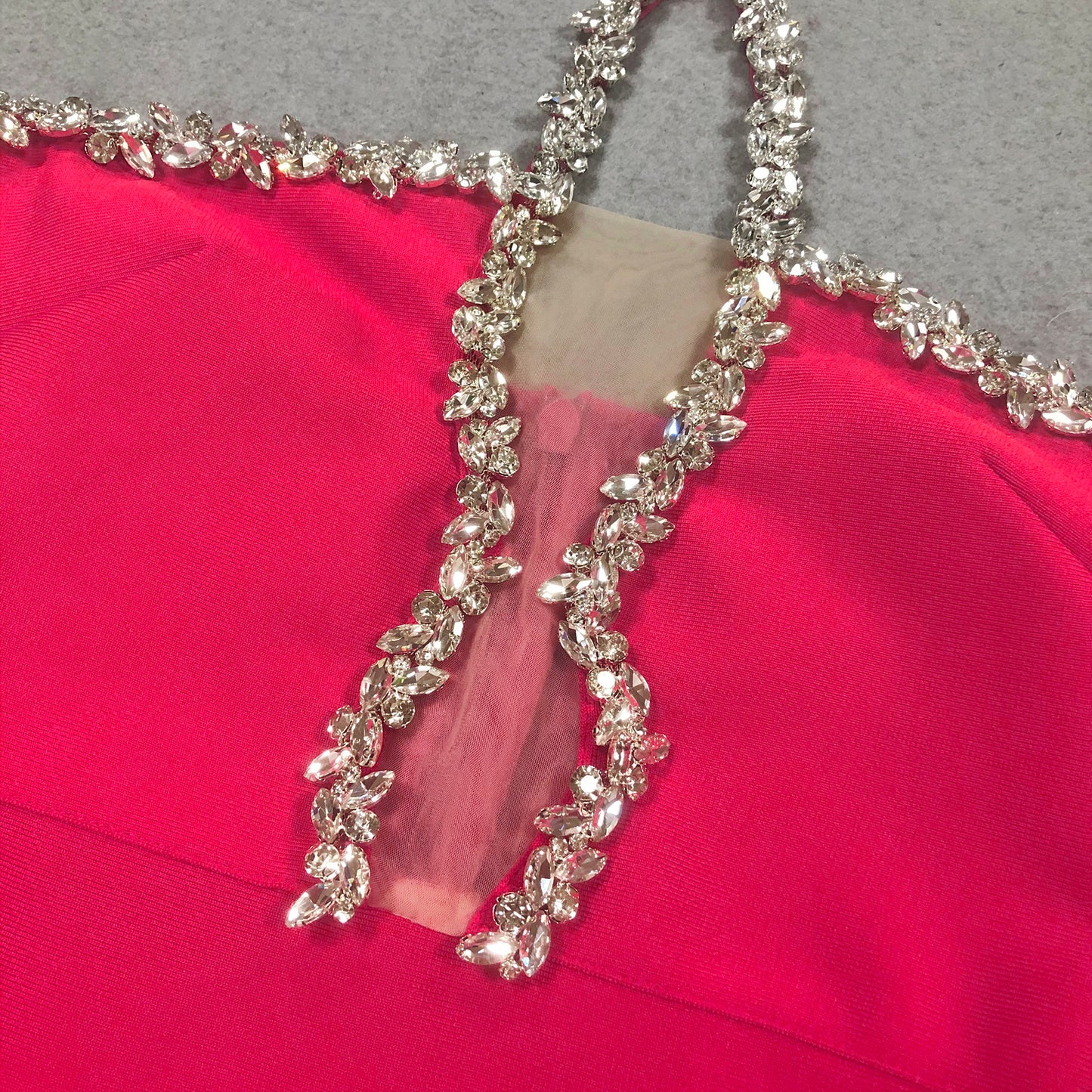 Halter Crystal Maxi Dress