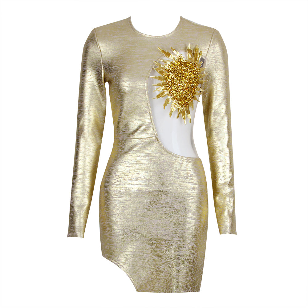 Long Sleeve Embellished Dress HV9229