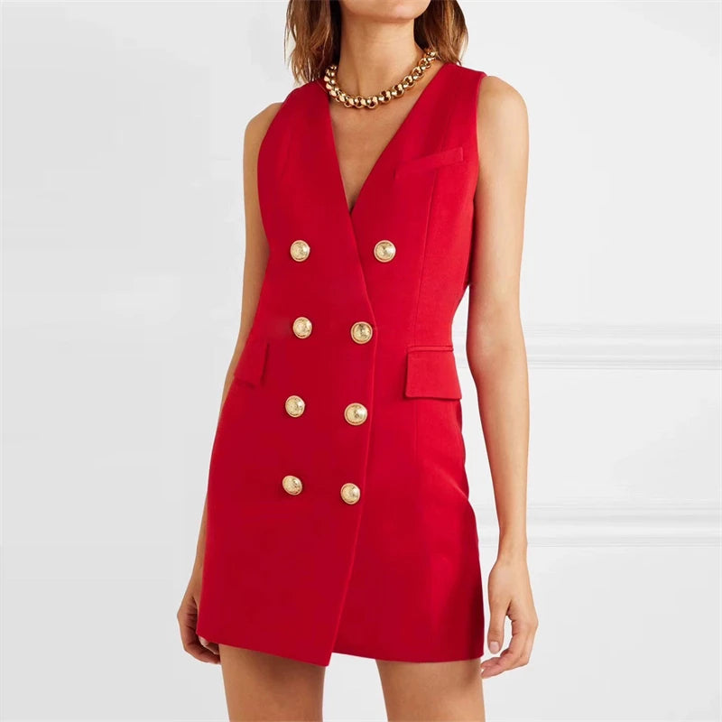 Sleeveless Blazer Dress