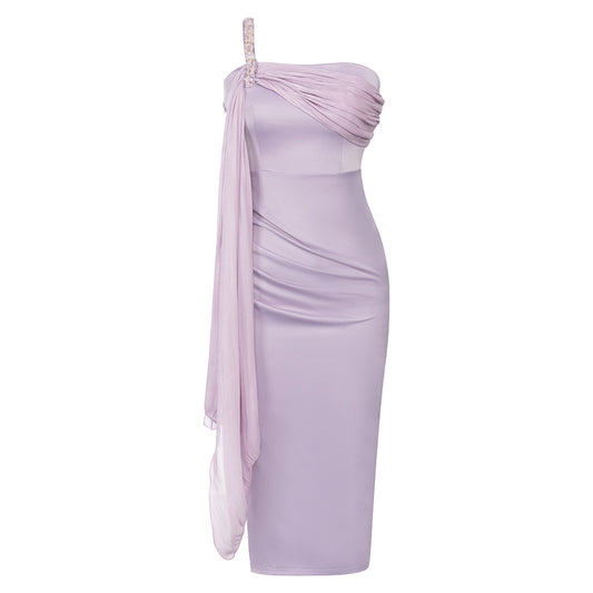 One Shoulder Midi Dress  HV9408